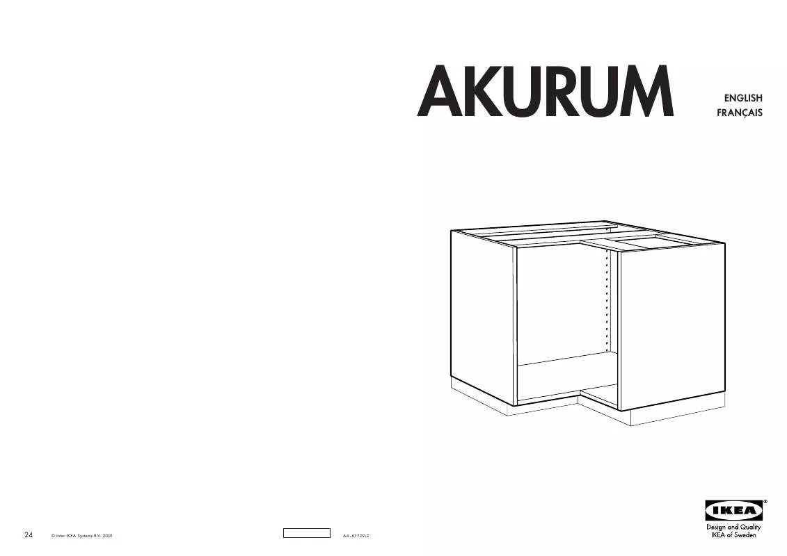 Mode d'emploi IKEA AKURUM BASE CORNER CAB