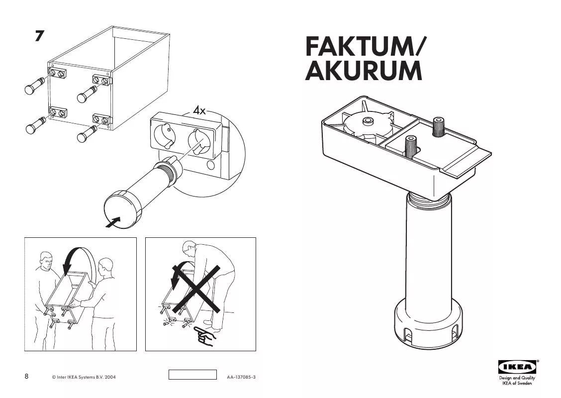 Mode d'emploi IKEA AKURUM LEG BLK 4PK NA