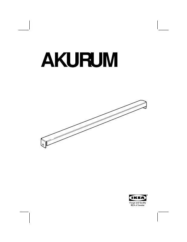 Mode d'emploi IKEA AKURUM RAIL FOR PARTITION 30 GRY NA