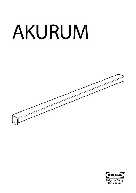 Mode d'emploi IKEA AKURUM RAIL PARTITION 36