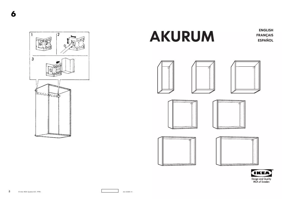 Mode d'emploi IKEA AKURUM WALL CABINET FRAME 12X30