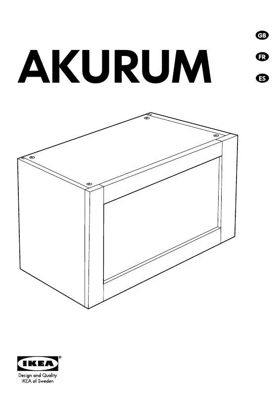 Mode d'emploi IKEA AKURUM WALL CABINET FRAME HORIZONTAL (NEW)