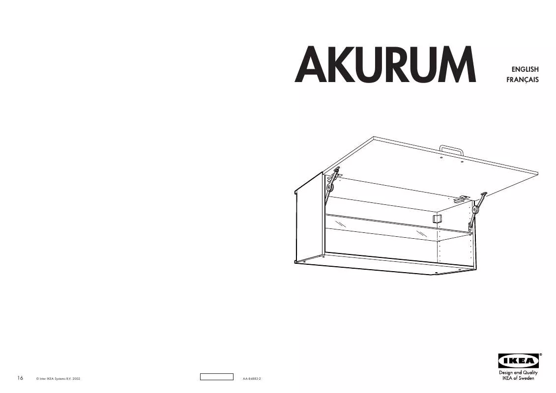 Mode d'emploi IKEA AKURUM WALL CABINET FRAME HORIZONTAL (OLD)