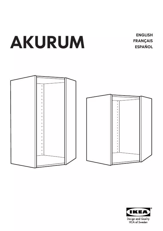 Mode d'emploi IKEA AKURUM WALL CORNER CABINET