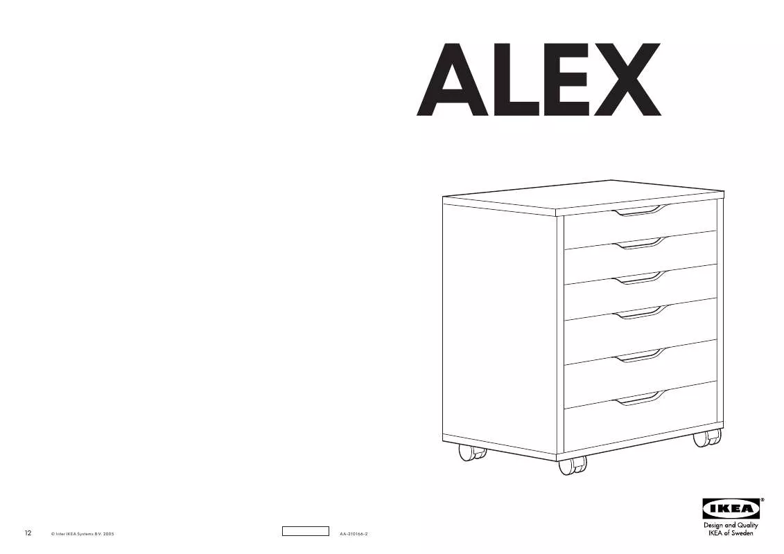 Mode d'emploi IKEA ALEX DRAWER UNIT/CASTERS