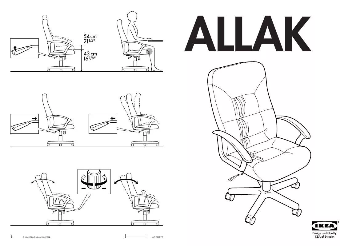 Mode d'emploi IKEA ALLAK SWIVEL CHAIR BLK CF