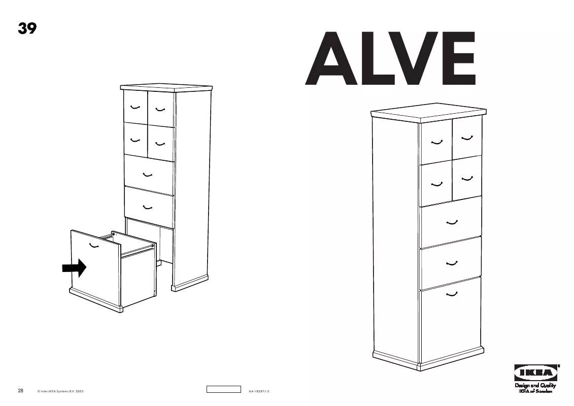 Mode d'emploi IKEA ALVE DOORAW UNIT 17X14X47 ANTI