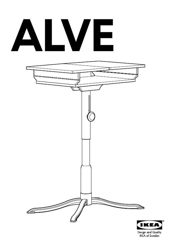 Mode d'emploi IKEA ALVE LAPTOP TABLE