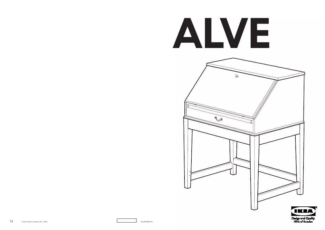 Mode d'emploi IKEA ALVE SECRETARY 31 7/8X40 1/8