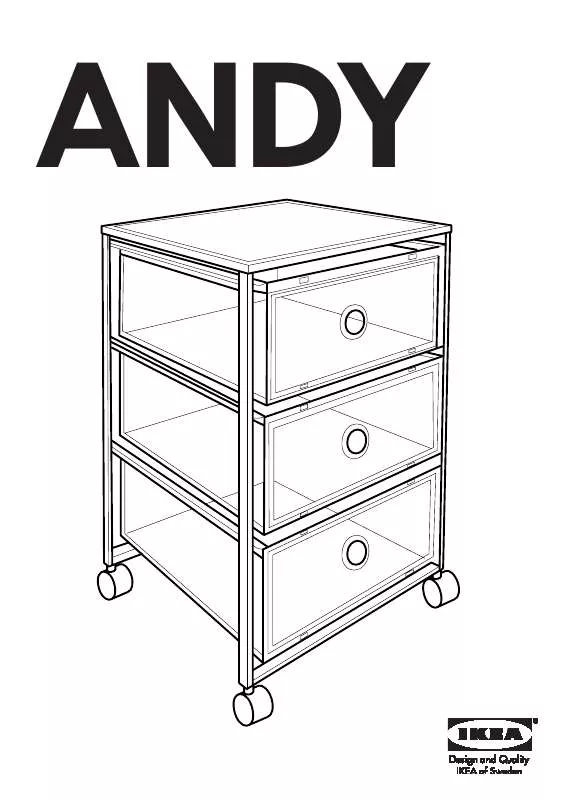 Mode d'emploi IKEA ANDY DRAWER UNIT W/CASTERS 15X23