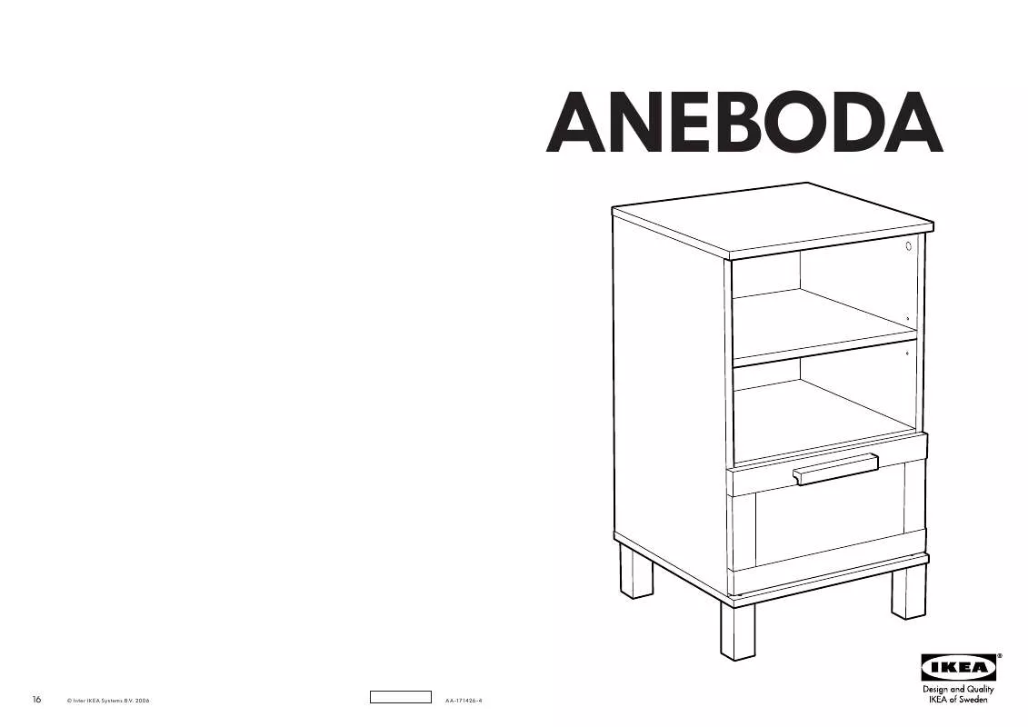 Mode d'emploi IKEA ANEBODA BEDSIDE TABLE 15 3/4X15 3/4