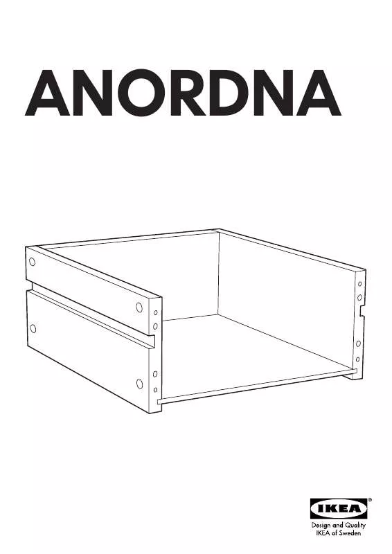 Mode d'emploi IKEA ANORDNA DOORAW W/O FRONT 16X15