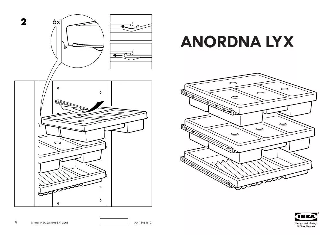 Mode d'emploi IKEA ANORDNA LYX PULL-OUT STORAGE S3 16X15
