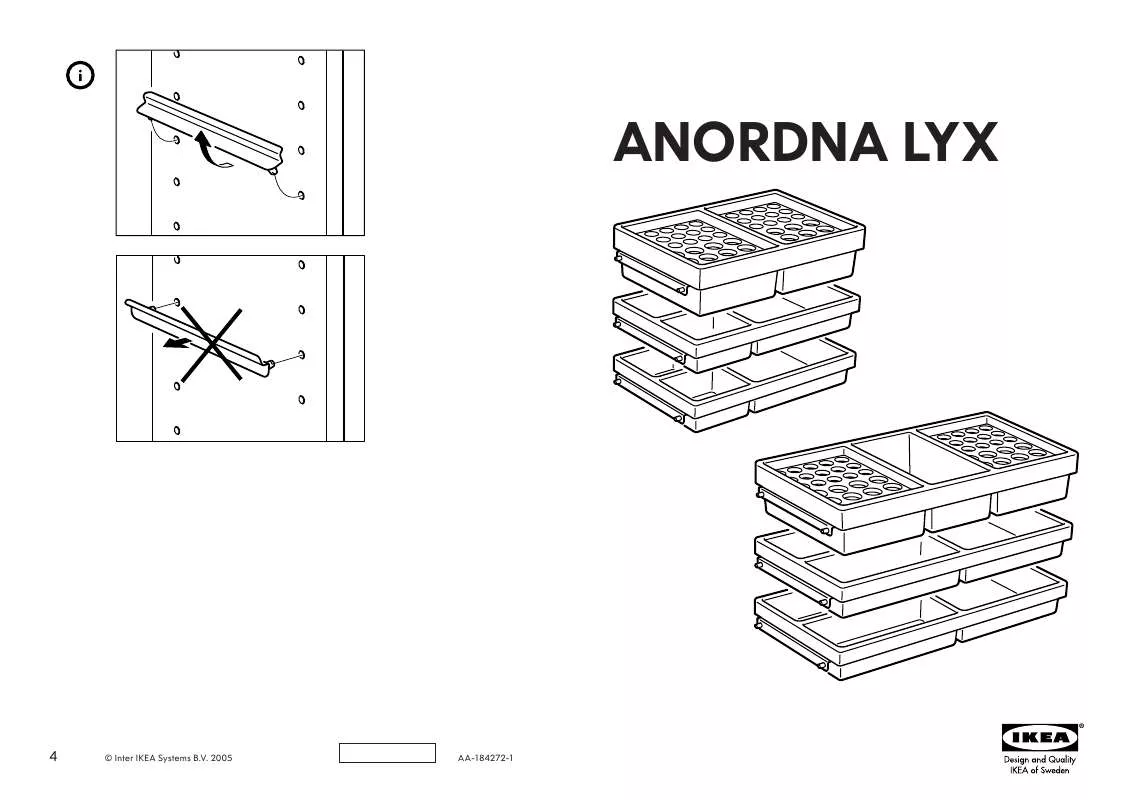 Mode d'emploi IKEA ANORDNA LYX STORAGE UNIT, S3 12X8 WH