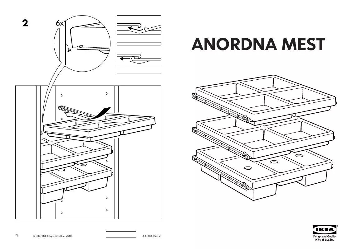 Mode d'emploi IKEA ANORDNA MEST PULL-OUT STORAGE S3 16X15