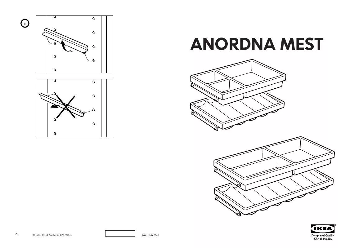 Mode d'emploi IKEA ANORDNA MEST STORAGE UNIT S2 12X8