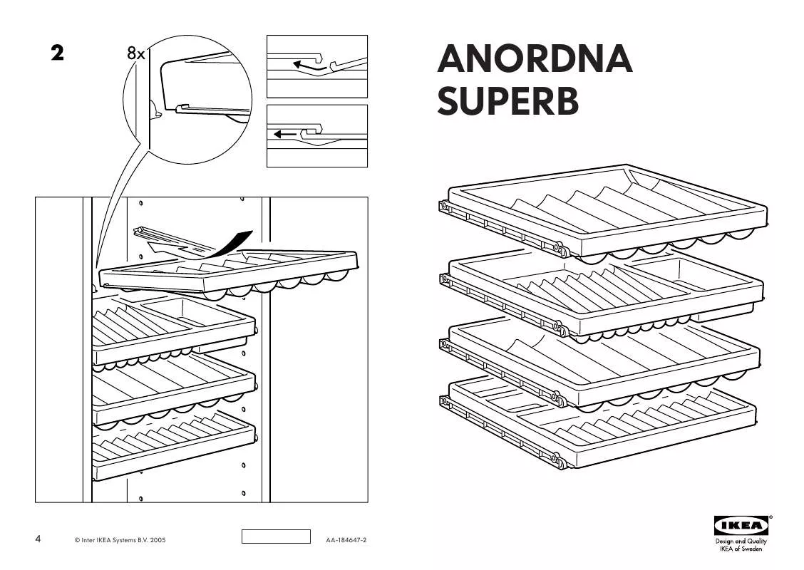 Mode d'emploi IKEA ANORDNA SUPERB PULL-OUT UNIT S4 16X15