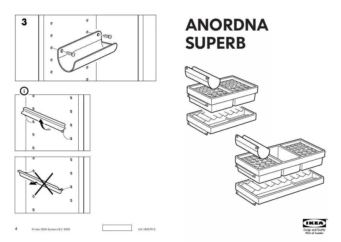 Mode d'emploi IKEA ANORDNA SUPERB STORAGAGE UNIT S3 15X7