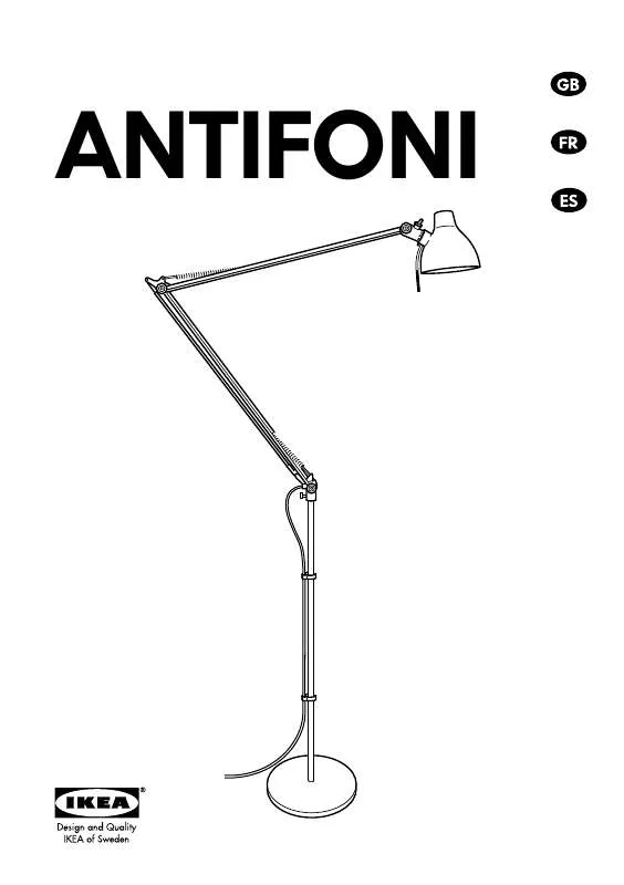 Mode d'emploi IKEA ANTIFONI FLOOR LAMP
