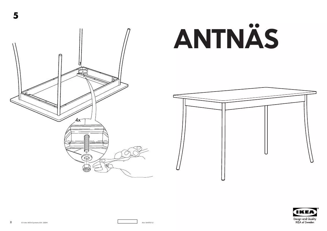 Mode d'emploi IKEA ANTNÄS DINING TABLE 51X30 ANT/BLK