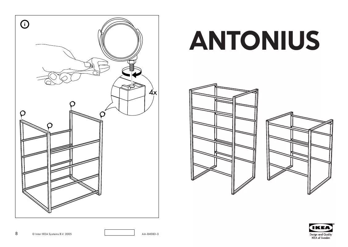 Mode d'emploi IKEA ANTONIUS FRAME 40 1/8