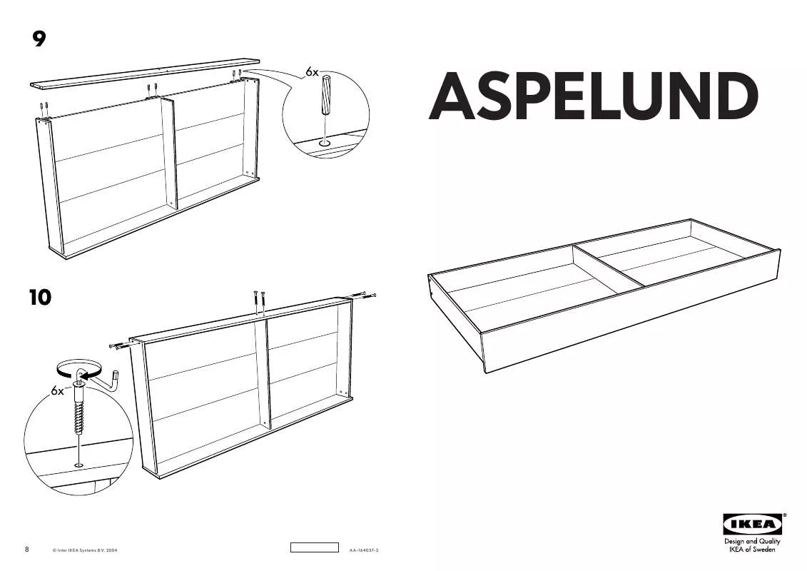 Mode d'emploi IKEA ASPELUND BED STORAGE BOX