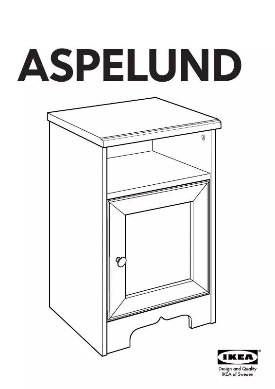 Mode d'emploi IKEA ASPELUND BEDSIDE TABLE 14X14 ANT