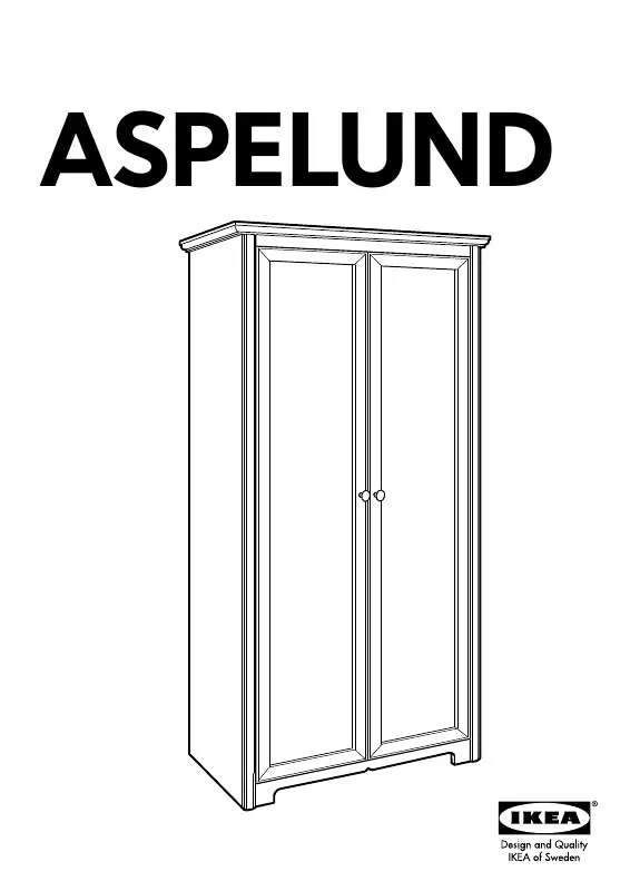 Mode d'emploi IKEA ASPELUND WARDROBE W/ 2 DOORS