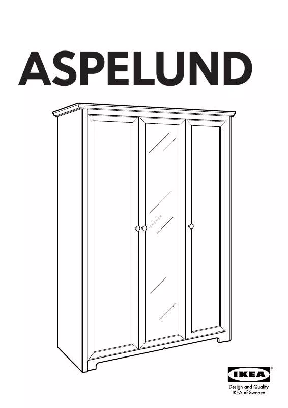 Mode d'emploi IKEA ASPELUND WARDROBE W/3 DOORS ANT
