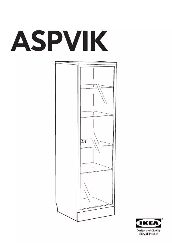 Mode d'emploi IKEA ASPVIK GLASS-DOOR CABINET 20X69