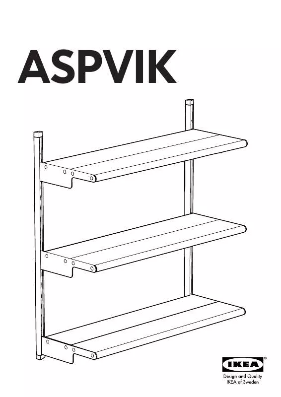 Mode d'emploi IKEA ASPVIK WALL SHELF 31 1/2 ALUM