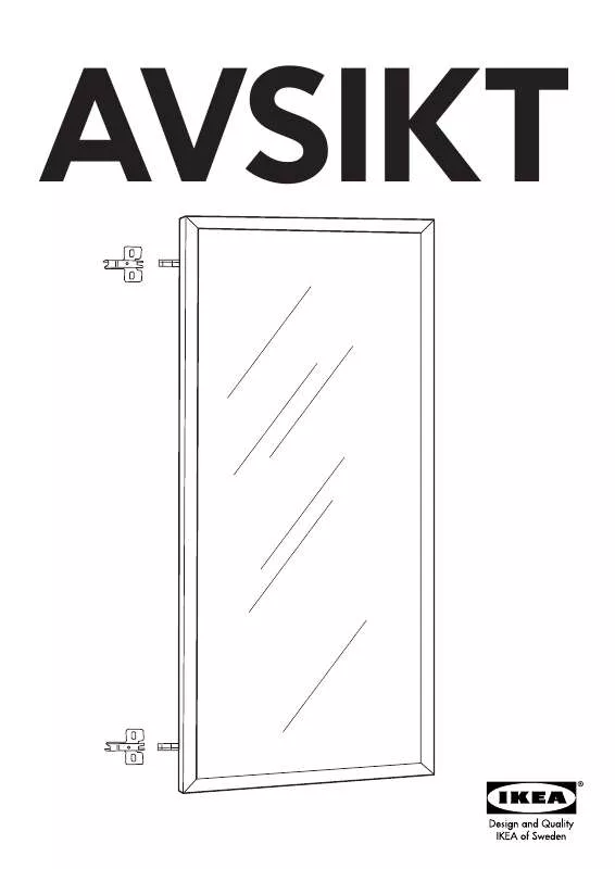 Mode d'emploi IKEA AVSIKT GLASS DOOR 15X30 FROSTED GLASS/ALUM
