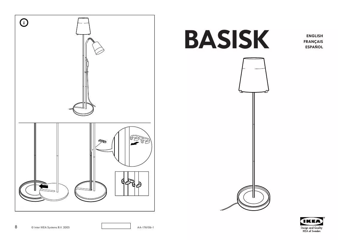Mode d'emploi IKEA BASISK FLOOR LAMP