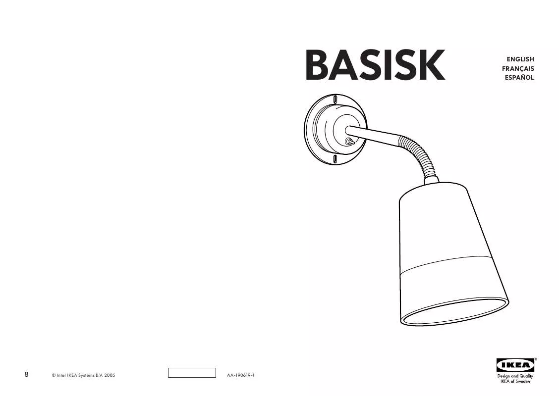 Mode d'emploi IKEA BASISK WALL SPOT LIGHT