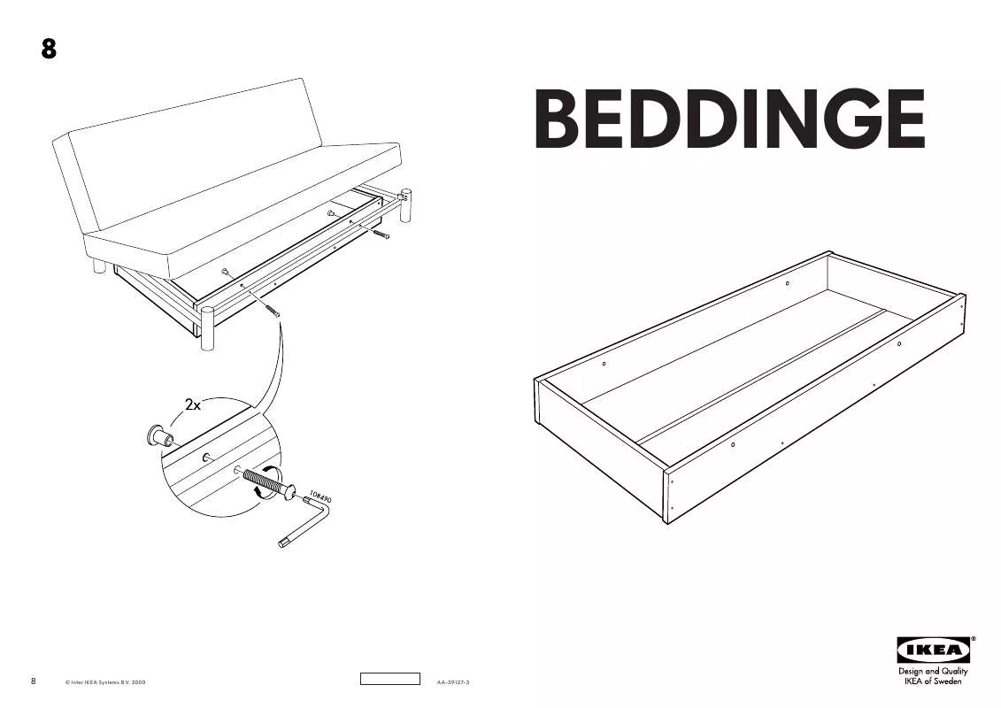 Mode d'emploi IKEA BEDDINGE BED STORAGE BOX
