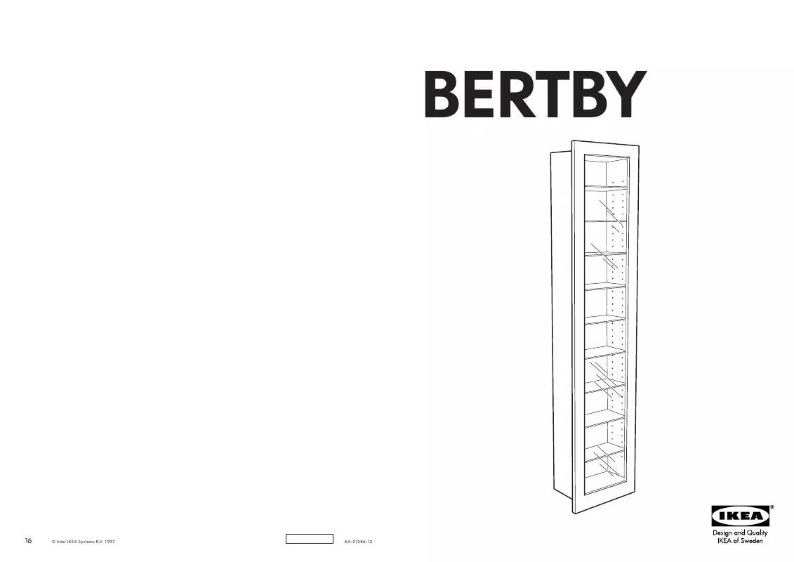 Mode d'emploi IKEA BERTBY GLASS-DOOR WALL CABINET 17X67