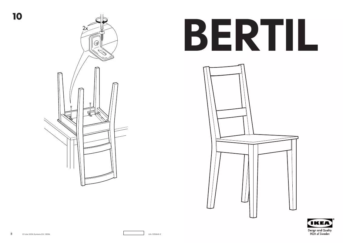 Mode d'emploi IKEA BERTIL CHAIR