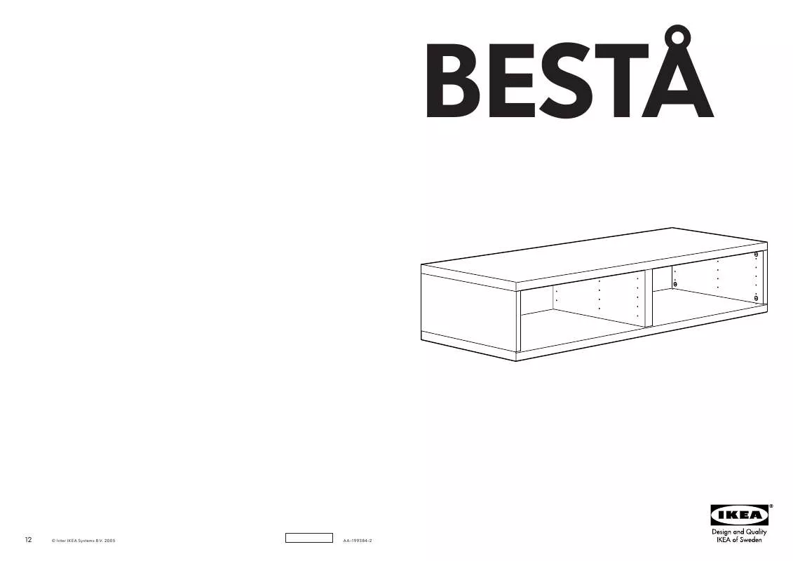 Mode d'emploi IKEA BESTÅ BENCH 47X19X10