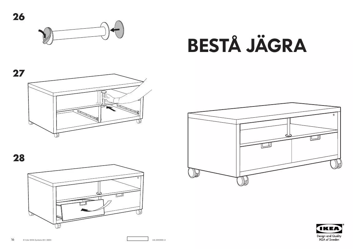 Mode d'emploi IKEA BESTÅ JÄGRA TV UNIT/CASTERS 47X24