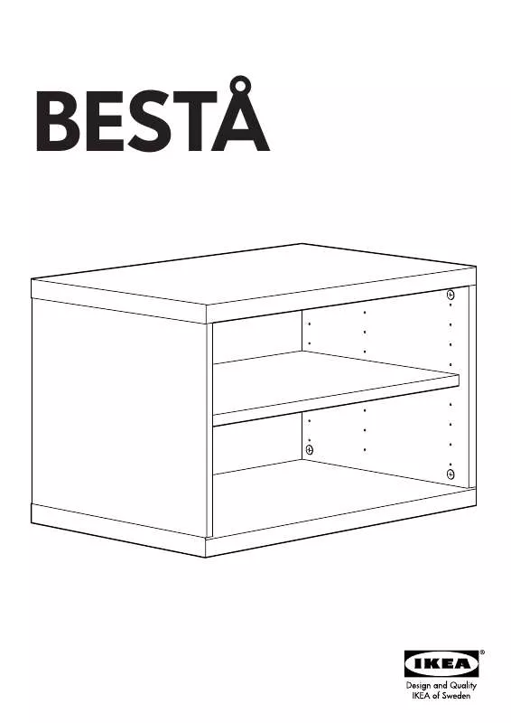 Mode d'emploi IKEA BESTÅ SHELF UNIT/HEIGHT EXTENSION 24X16X15