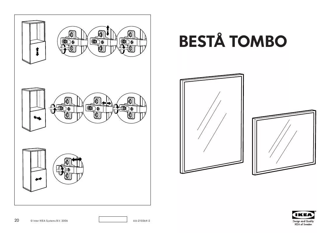 Mode d'emploi IKEA BESTÅ TOMBO GLASS DOOR 23 5/8X15 ALUM