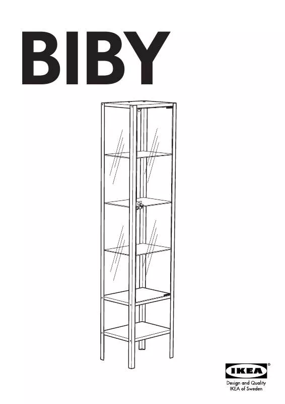 Mode d'emploi IKEA BIBY GLASS-DOOR CABINET 15 3/4X68 7/8
