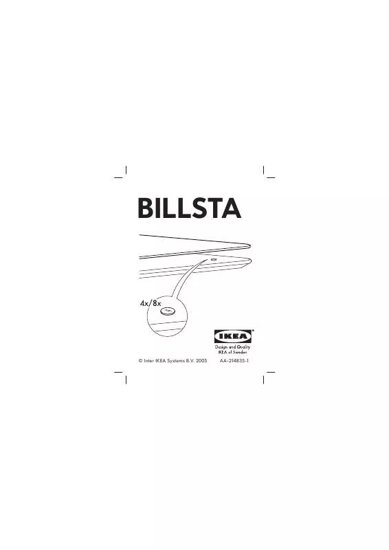 Mode d'emploi IKEA BILLSTA GLASS DESK TOP 27 1/2