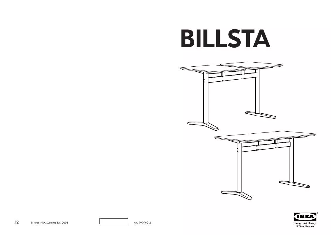 Mode d'emploi IKEA BILLSTA RECTANGLE UNDERFRAME 28 3/8