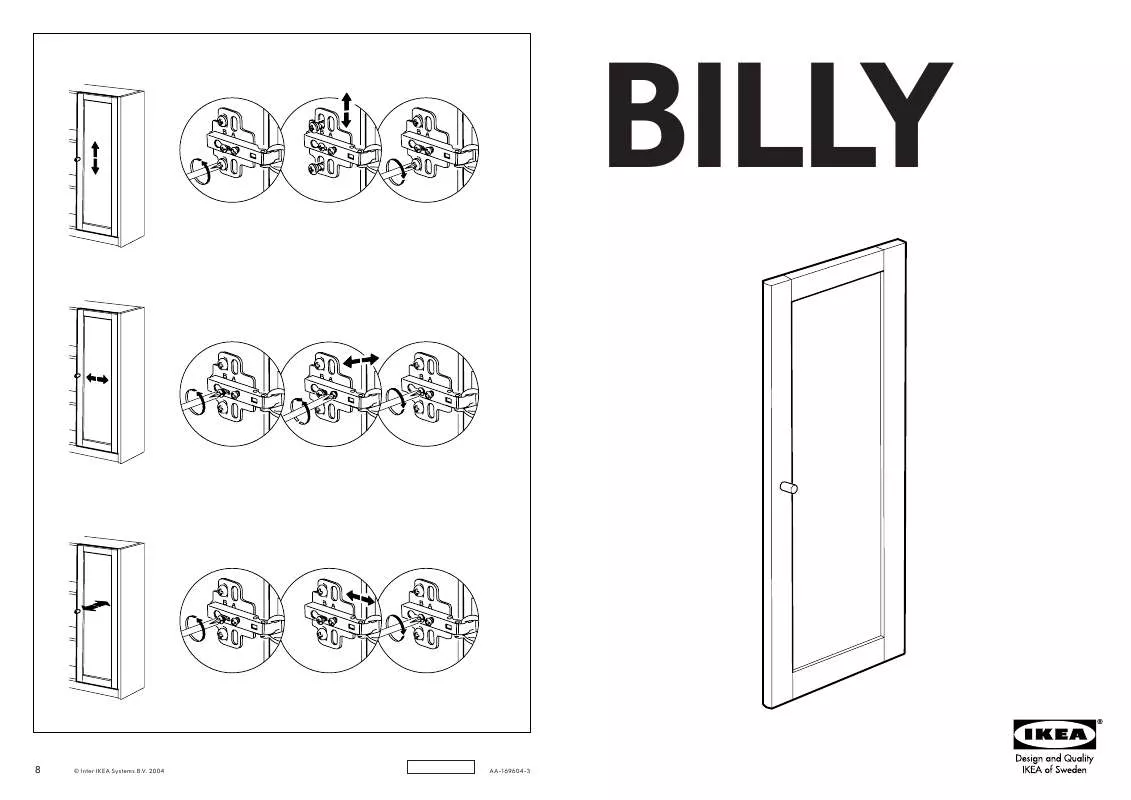 Mode d'emploi IKEA BILLY BYOM DOOR 15 3/4X38 5/8