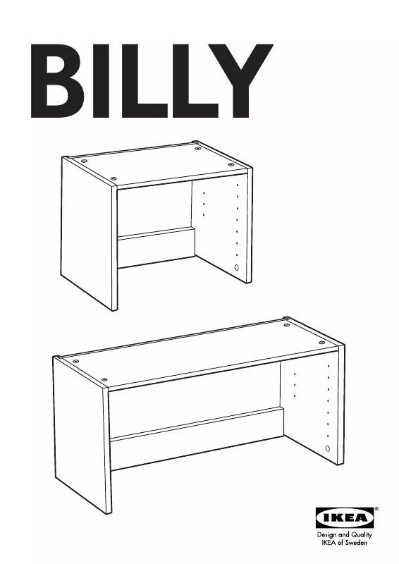 Mode d'emploi IKEA BILLY HEIGHT EXTENSION UNIT 15 3/4X14