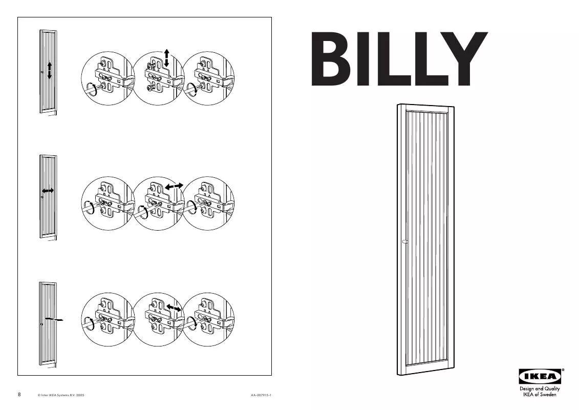 Mode d'emploi IKEA BILLY Y DOOR 15 3/4X76