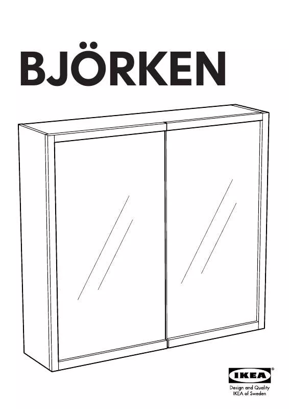 Mode d'emploi IKEA BJÖRKEN MIRROR CABINET