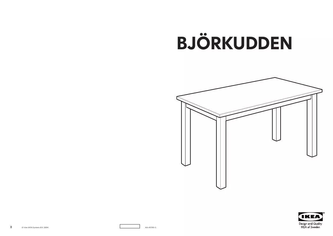 Mode d'emploi IKEA BJÖRKUDDEN DINING TABLE 47X29