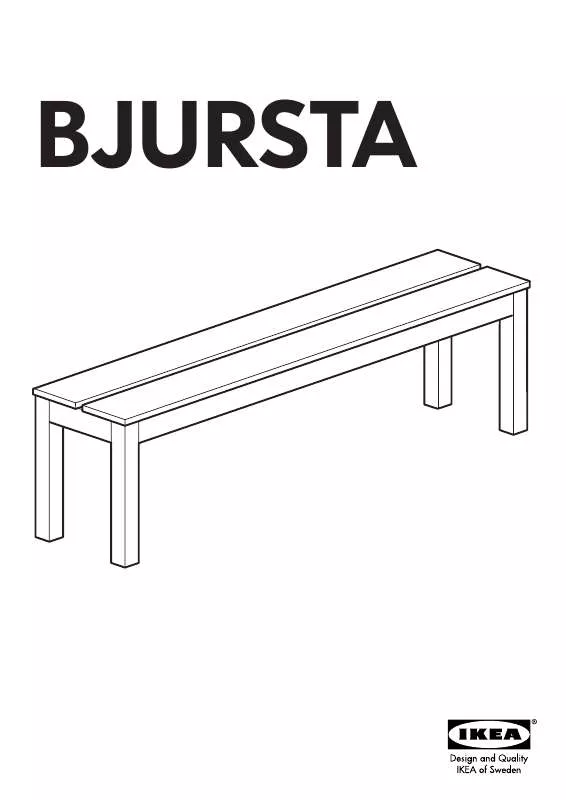 Mode d'emploi IKEA BJURSTA BENCH